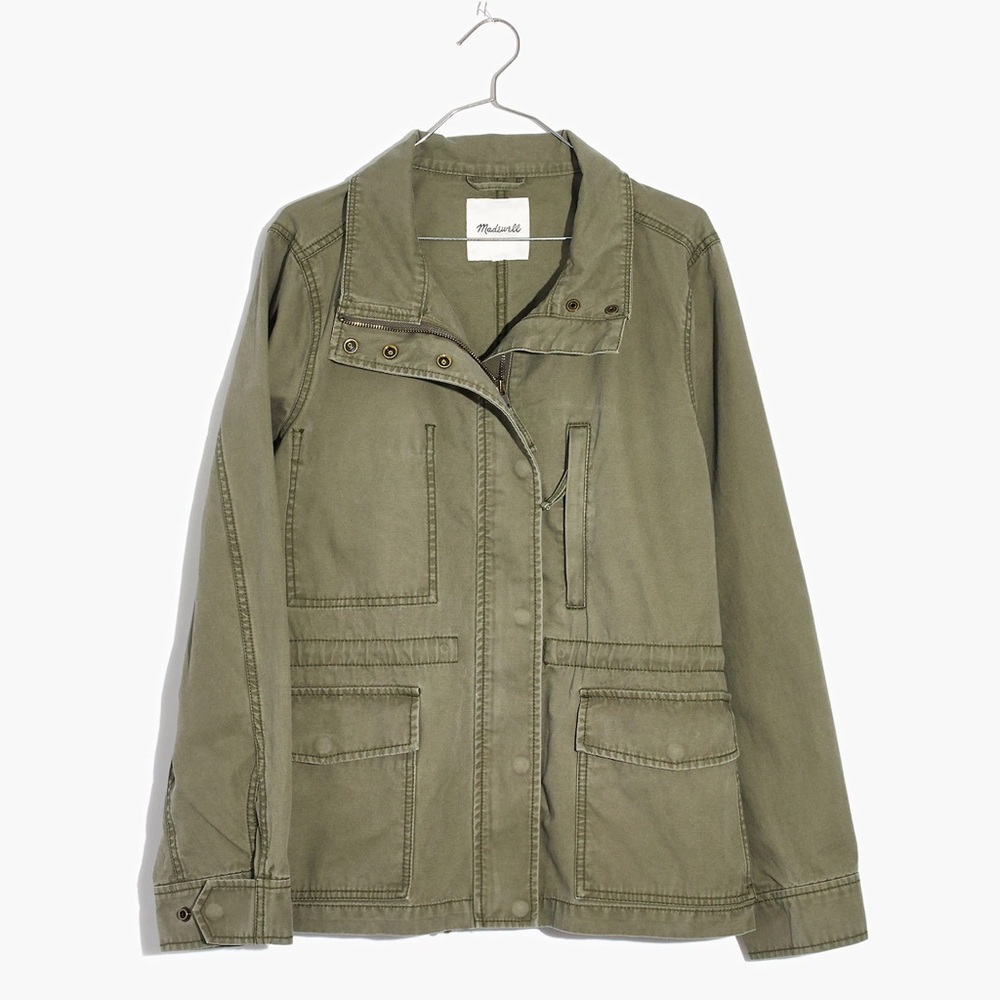 Madewell Passage Jacket In Desert Olive Green Extra Small XS
